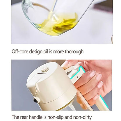 2in1 Oil Sprayer Glass Bottle