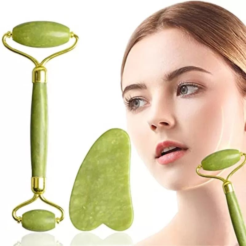 Jade roller and Gua Sha Stone