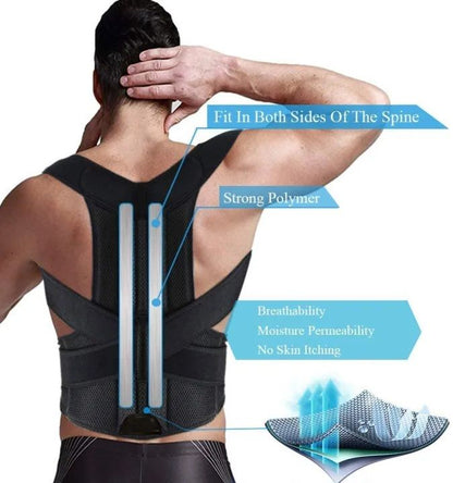 Adjustable Magnetic Posture Corrector Corset Back Brace Back